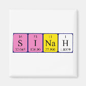 Sinah periodiek table name magnet (Voorkant)