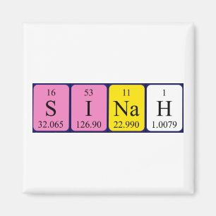 Sinah periodiek table name magnet