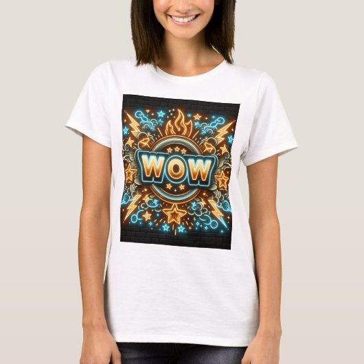 Sinal Wow! Camiseta  T-shirt (Voorkant)
