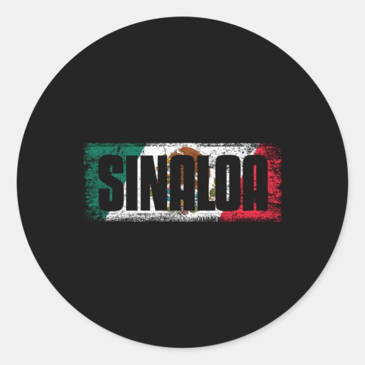 Sinaloa con la bandera de mã©Xico Ronde Sticker (Voorkant)