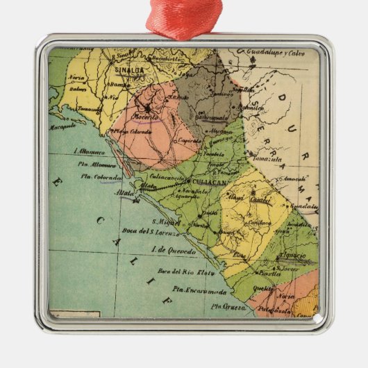 Sinaloa, Mexico Metalen Ornament (Voorkant)
