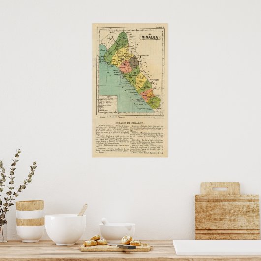 Sinaloa, Mexico Poster (Keuken)