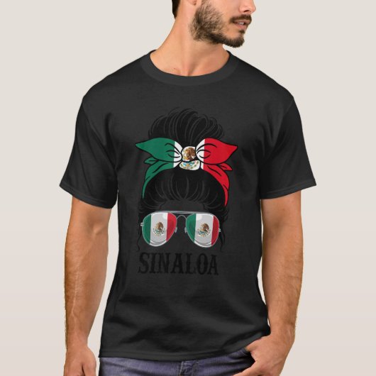 Sinaloa Mexico Pride Mexicaanse vlaggenstaat T-shirt (Voorkant)