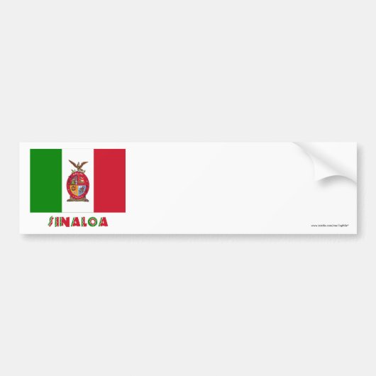 Sinaloa Onofficiële vlag Bumpersticker (Voorkant)