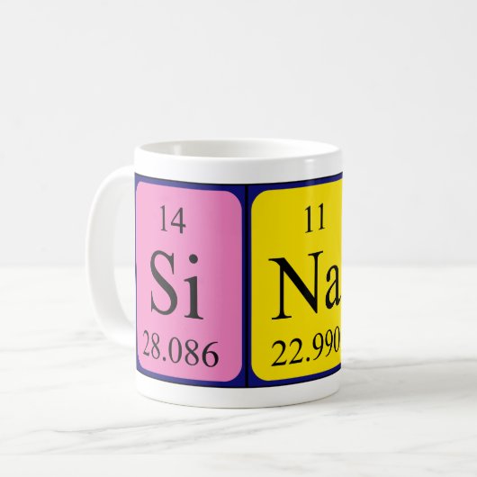 Sinan periodieke lijstnaam mok (Voorkant links)