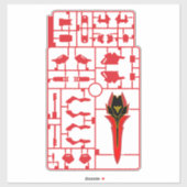 sinanju gundam gunpla plamo model runner kit char sticker (Vel)