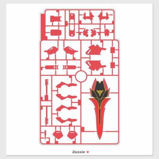 sinanju gundam gunpla plamo model runner kit char sticker (Vel)