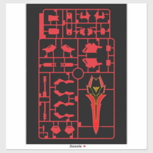 sinanju gundam gunpla plamo model runner kit char sticker