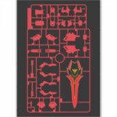 sinanju gundam gunpla plamo model runner kit char sticker (Voorkant)