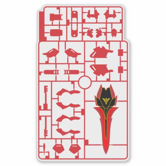 sinanju gundam gunpla plamo plastic model sticker (Voorkant)