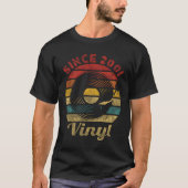Since 2001 Vinyl Record Collector Music T-shirt (Voorkant)