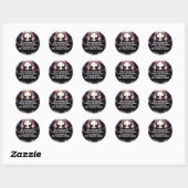 Since You Blocked Me Chibi Gothic Skull Ronde Sticker (Vel)