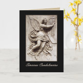 Sinceras Condolencias ANGEL Spaanse sympathiekaart Kaart (Gele Bloem)