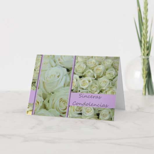 Sinceras Condolencias Spaanse sympathie Kaart (Voorkant)