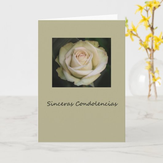 Sinceras Condolencias Spaanse sympathie Kaart (Gele Bloem)