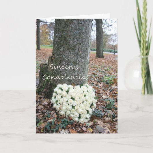 Sinceras Condolencias Spaanse sympathie Kaart (Voorkant)