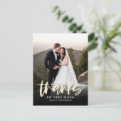 Sincere Bedankt Editable Color Dank u Briefkaart (Staand voorkant)