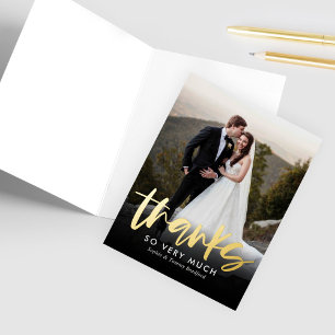Sincere Bedankt FOLIE Foto bedankt Folie Wenskaart