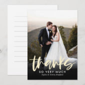 Sincere Bedankt vlakke Dank u van de Kaart nota ne (Voorkant / Achterkant)