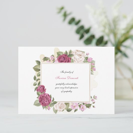 Sincere Bedankt voor je sympathiekaart (Staand voorkant)