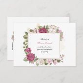 Sincere Bedankt voor je sympathiekaart (Voorkant / Achterkant)