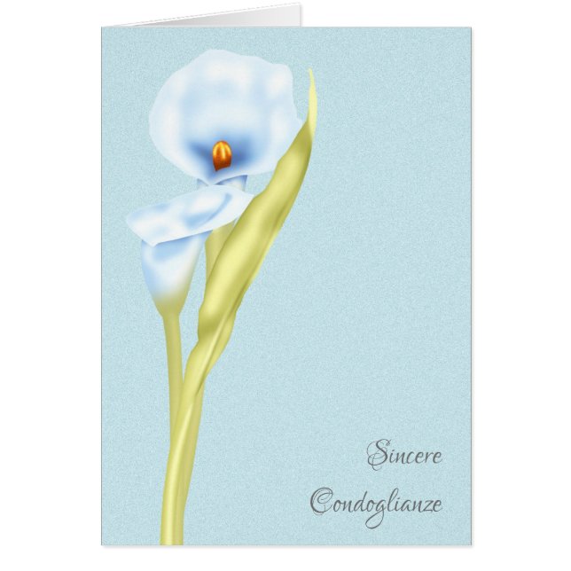 Sincere Condoglianze Italy Simply Stated (Voorkant)