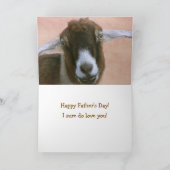 Sincere Goat Vaderdag Feestdagen Kaart (Binnen)