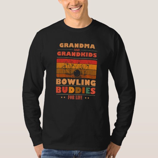 Sincere Grandkids GRANDMA Buddies For Life Bowling T-shirt (Voorkant)