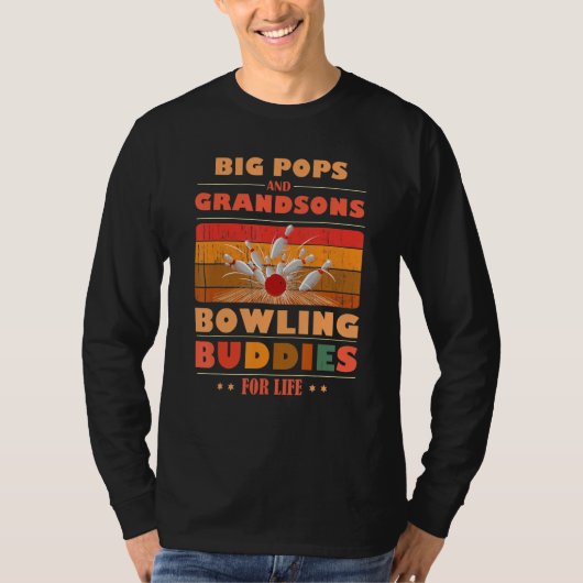 Sincere Grandsons BIG POPS Buddies For Life Bowlin T-shirt (Voorkant)