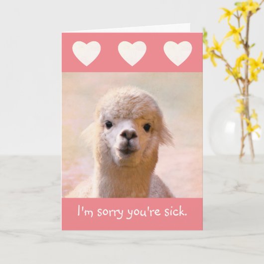 Sincere Llama krijgen goed Kaart (Gele Bloem)