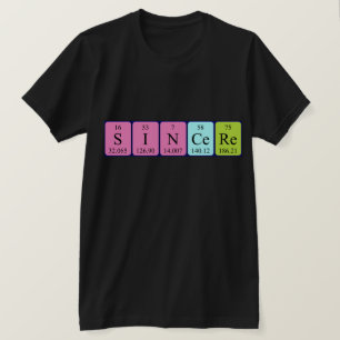 Sincere periodieke lijstnaam shirt