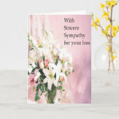 Sincere sympathie Bouquet Kaart (Gele Bloem)