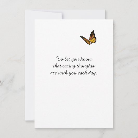 Sincere Sympathie vlakke Kaart (Achterkant)