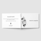 Sincere Sympathie Zwarte Bloemen Gastenboek (Volledig)