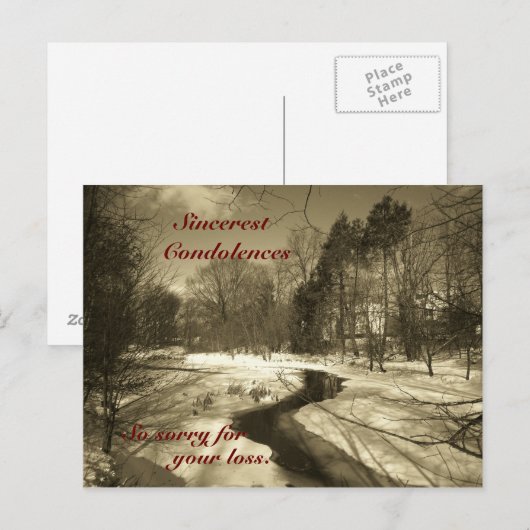 Sincerest condoléances Post Card Briefkaart (Voorkant / Achterkant)