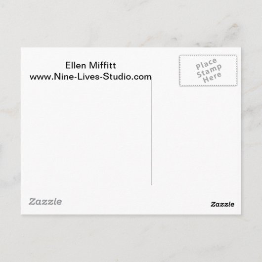 Sincerity Enso, Sumi-e Briefkaart (Achterkant)