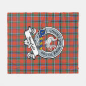 Sinclair Ancient Clan Badge Tartan Pset Fleece Deken (Voorkant (Horizontaal))
