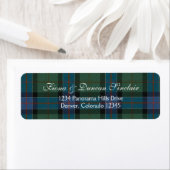 Sinclair Ancient Hunting Tartan Adreslabel Etiket (Insitu)