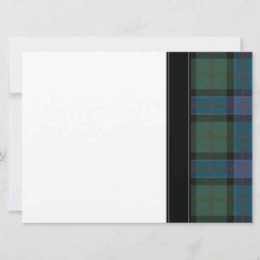 Sinclair Ancient Hunting Tartan Weddenschap Kaart (Achterkant)