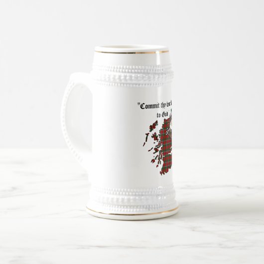 Sinclair Clan Badge Stein Bierpul (Voorkant links)