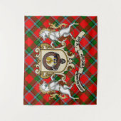 Sinclair Clan Badge & Unicorns w/Tartan Wandkleed (Voorkant)