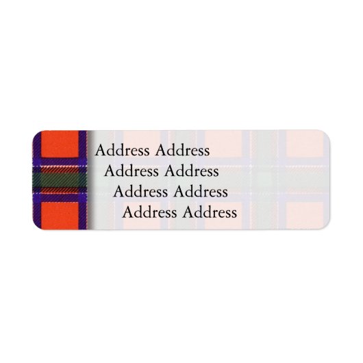 Sinclair clan Pset Scottish tartan Etiket (Voorkant)