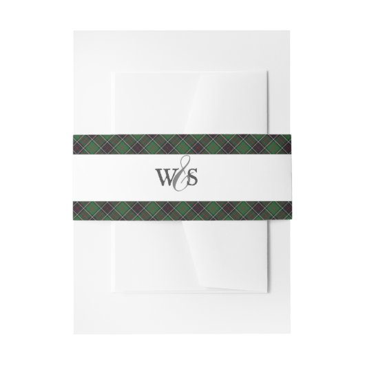 Sinclair Clan Tartan Scottish Pset Uitnodigingen Wikkel (Voorkant Voorbeeld)
