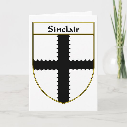 Sinclair Coat of Arms/Family Crest Feestdagen Kaart (Voorkant)