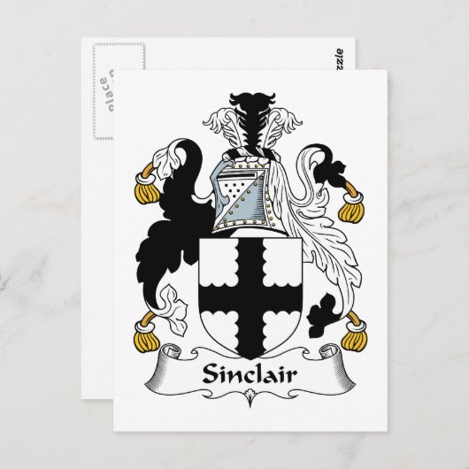 Sinclair Family Crest Briefkaart (Voorkant / Achterkant)