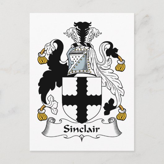 Sinclair Family Crest Briefkaart (Voorkant)