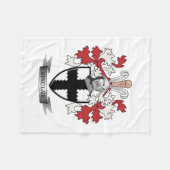 Sinclair Family Crest Coat of Arms Fleece Deken (Voorkant (Horizontaal))