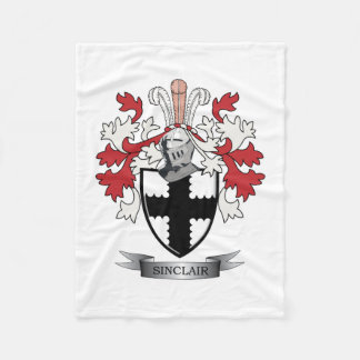 Sinclair Family Crest Coat of Arms Fleece Deken