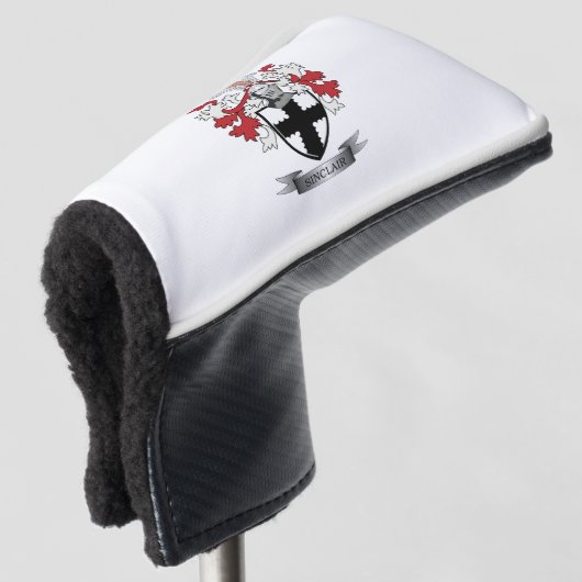 Sinclair Family Crest Coat of Arms Golfheadcover (3/4 voorkant)