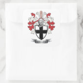 Sinclair Family Crest Coat of arms Vierkante Sticker (Tas)